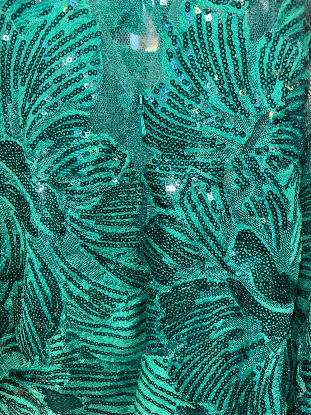 Jovani Emerald Green Embellished V-Neck Mermaid Gown - Picture 4 of 6
